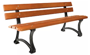 banc de ville en bois et fonte